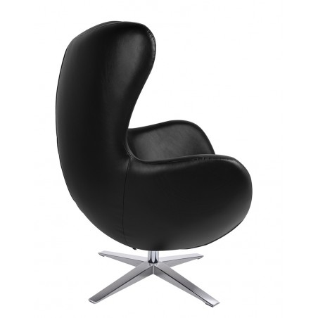 Fotel Egg Szeroki Pu Czarny
