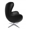 Fotel Egg Szeroki Pu Czarny