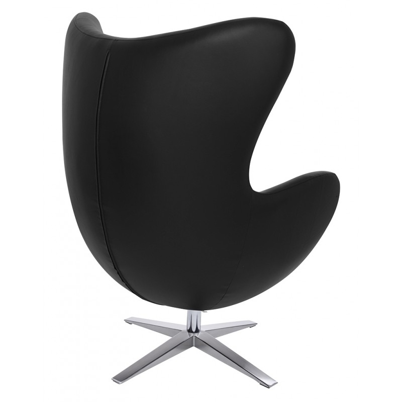 Fotel Egg Szeroki Pu Czarny
