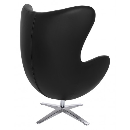 Fotel Egg Szeroki Pu Czarny