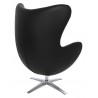 Fotel Egg Szeroki Pu Czarny