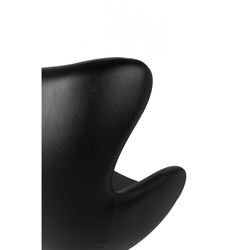 Fotel Egg Szeroki Pu Czarny