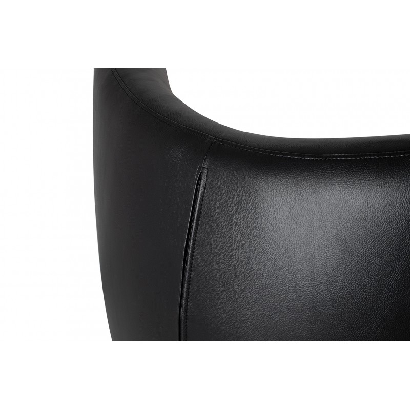 Fotel Egg Szeroki Pu Czarny