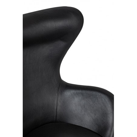 Fotel Egg Szeroki Pu Czarny