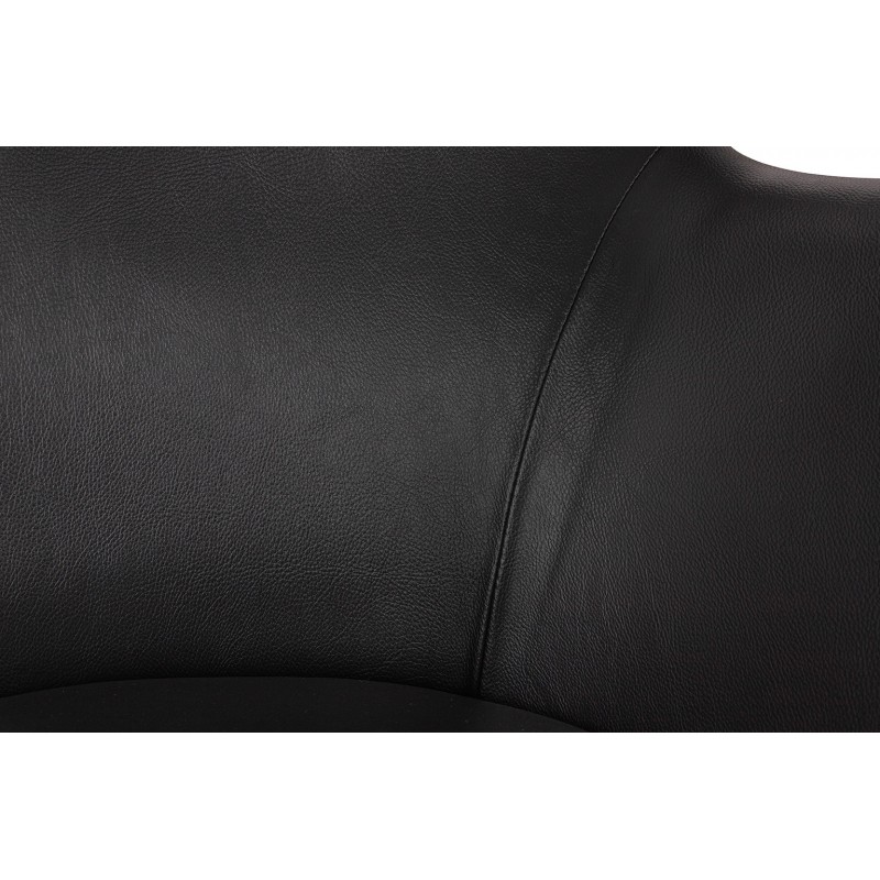 Fotel Egg Szeroki Pu Czarny