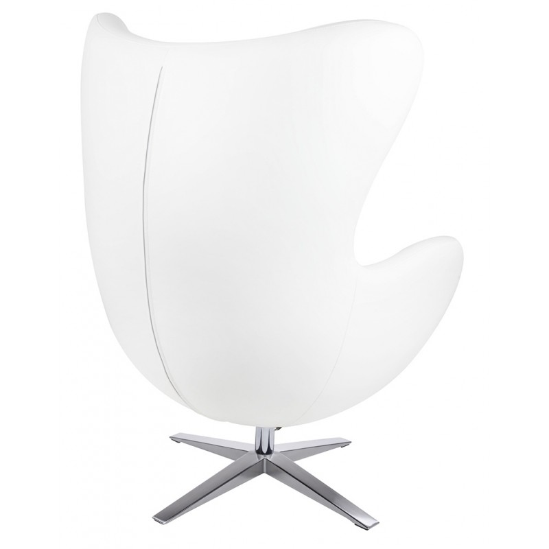 Fotel Egg Szeroki Pu Biały
