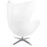 Fotel Egg Szeroki Pu Biały
