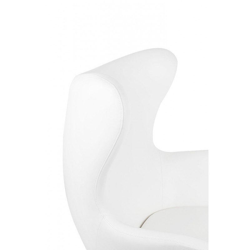 Fotel Egg Szeroki Pu Biały