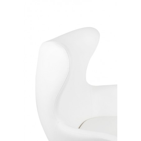 Fotel Egg Szeroki Pu Biały