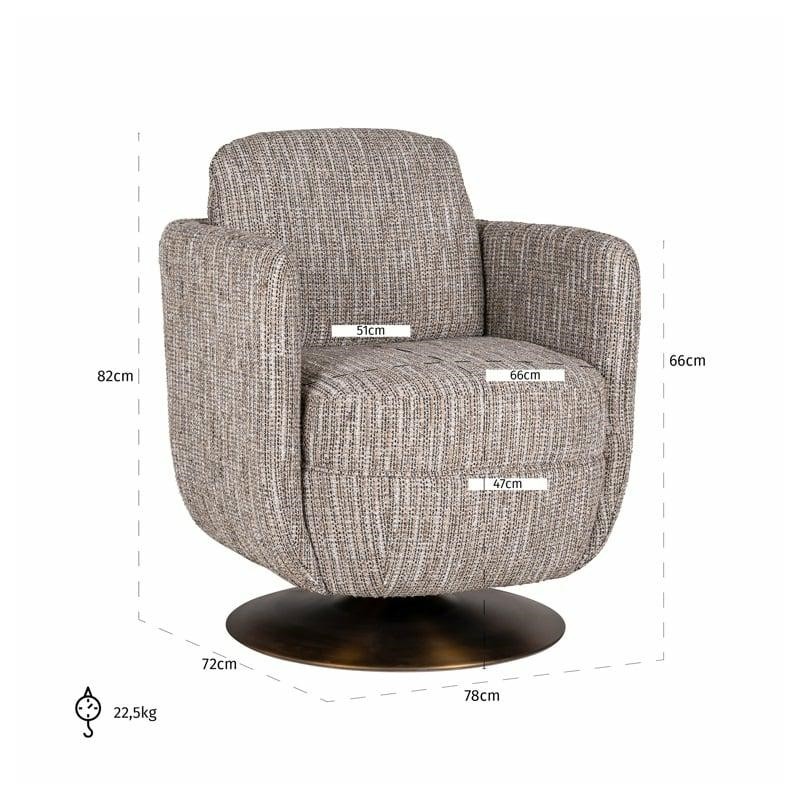 Richmond Fotel Obrotowy Turner Coco       Beżowy