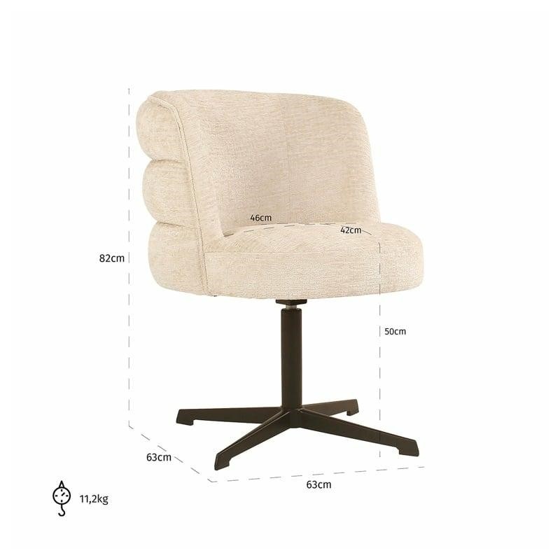 Richmond Krzesło Obrotowe Chadwick        Beżowe