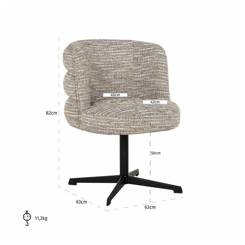 Richmond Krzesło Obrotowe Chadwick Coco   Beżowe