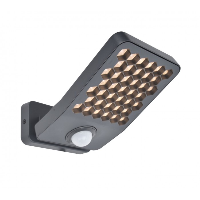 Lutec Lampa Zewnętrzna Ścienna Atlantis  7801607118 Szary I Odcienie Szarości