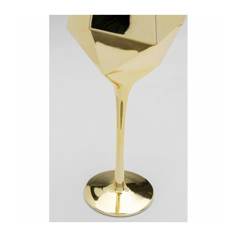 Kare Komplet Kieliszków Do Wina Diamond   660 Ml Złoty (4 Sztuki)