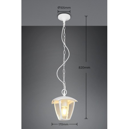 Trio Lampa Zewnętrzna Wisząca Venta 363260131 Biały