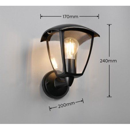 Trio Lampa Zewnętrzna Ścienna Venta 263260232 Czarny