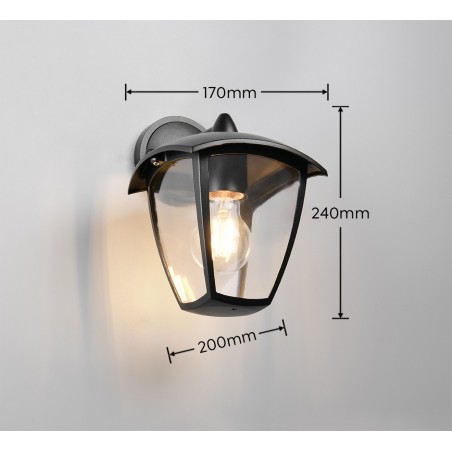 Trio Lampa Zewnętrzna Ścienna Venta 263260132 Czarny