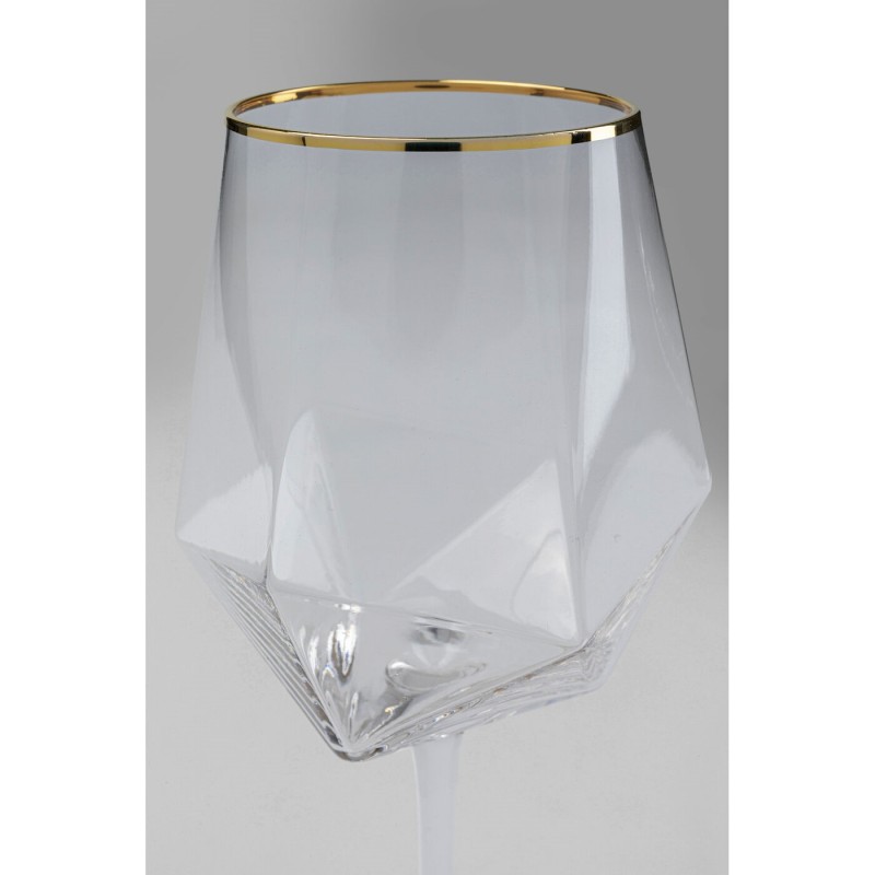 Kare Komplet Kieliszków Do Wina Diamond   Rim 525 Ml (4 Sztuki)