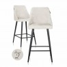 Richmond Zestaw Krzeseł Barowych Brooke 67 Jasny Beż - 2 Sztuki