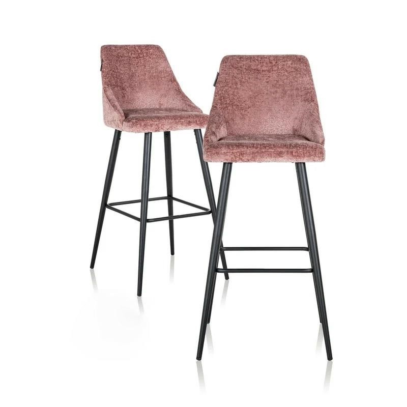 Richmond Zestaw Krzeseł Barowych Brooke   67 Różowy - 2 Sztuki