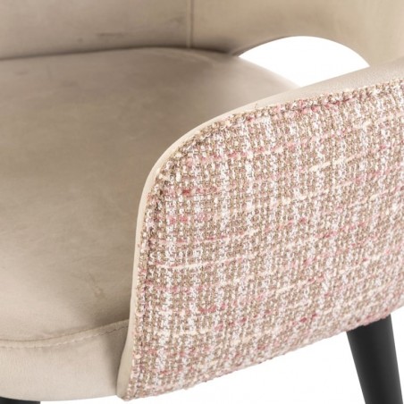 Richmond Krzesło Giovanna Beżowy Welur    / Trendy Róż