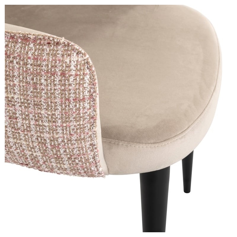 Richmond Krzesło Giovanna Beżowy Welur    / Trendy Róż
