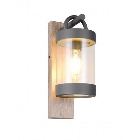 Trio Lampa Zewnętrzna Ścienna Sambesi 204160135 Drewno Jasne I Ciemne