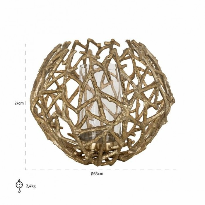 Richmond Świecznik Jaimy Złoty