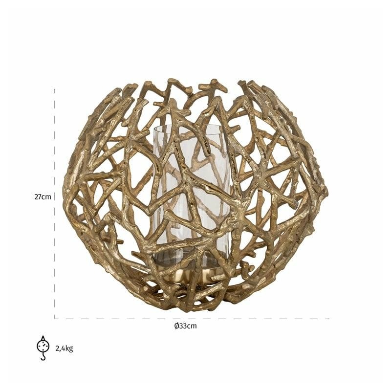 Richmond Świecznik Jaimy Złoty