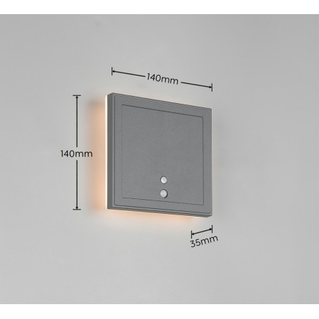 Rl Lampa Zewnętrzna Ścienna Fortaleza - Czujnik Ruchu R23056242 Antracyt