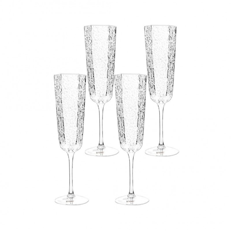 Kare Komplet Kieliszków Do Szampana       Cascata 250Ml (4 Sztuki)