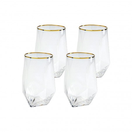 Kare Zestaw Szklanek Diamond Rim 510 Ml   (4 Sztuki)