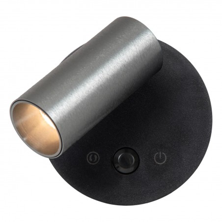 Lucide Kinkiet Toni 29934/02/15 Szary I Odcienie Szarości, Czarny