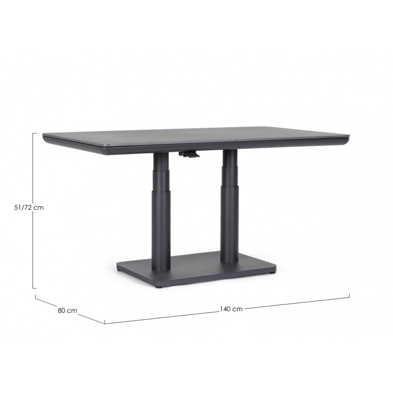 Bizzotto Stół Ogrodowy Miguel Czarny