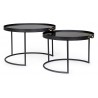 Bizzotto Zestaw Stolików Kawowych Zeina   Round Czarny