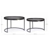 Bizzotto Zestaw Stolików Kawowych Zeina   Round Czarny