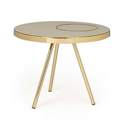 Bizzotto Stolik Kawowy Kesar Beżowy /     Złoty