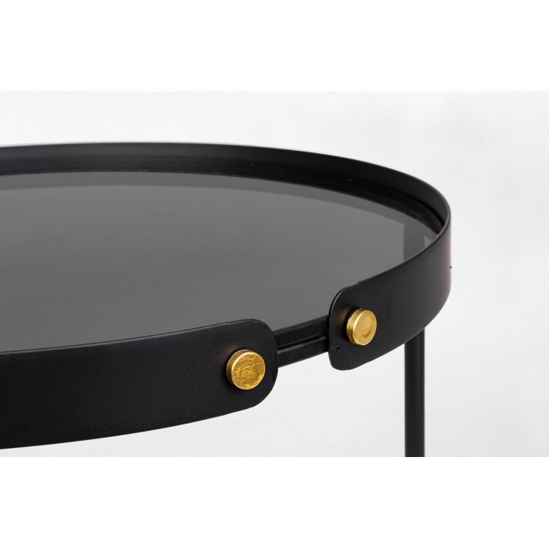 Bizzotto Zestaw Stolików Kawowych Zeina   Round 92 Czarny