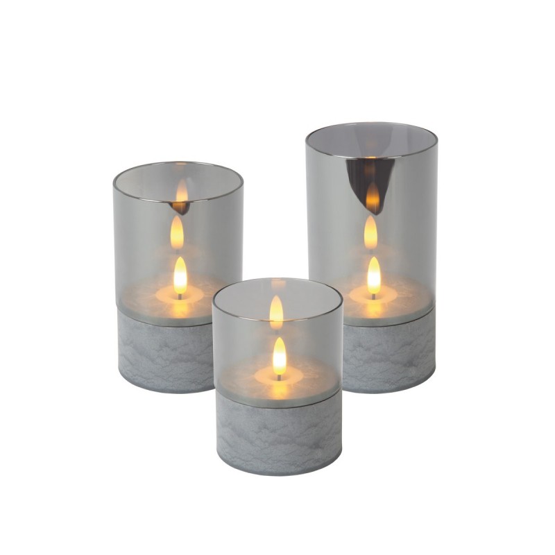 Lucide Lampa Stołowa Velas 13500/03/65 Szary I Odcienie Szarości