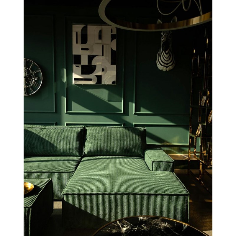 Narożnik Pillow M Prawy Z Funkcją Spania  Zielony