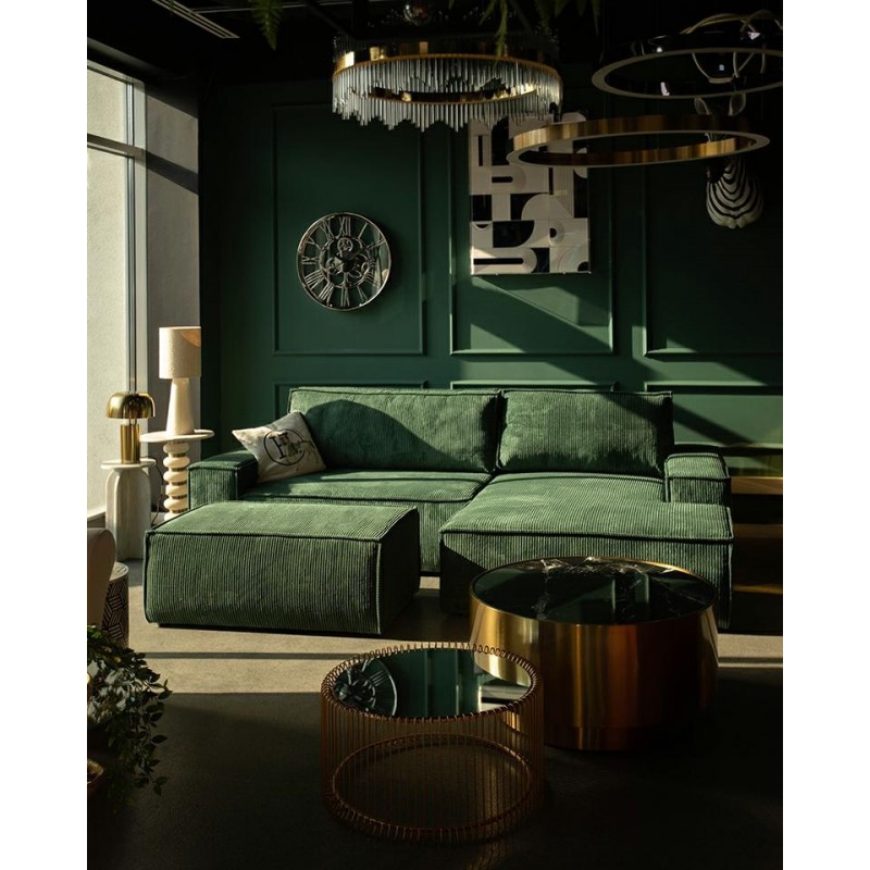 Narożnik Pillow M Prawy Z Funkcją Spania  Zielony