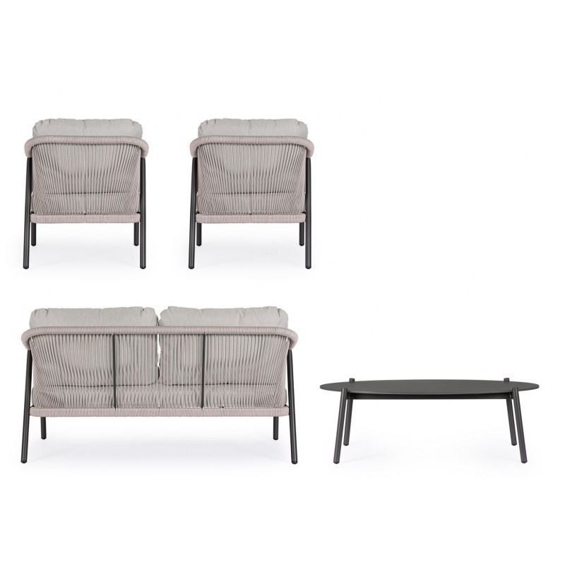 Bizzotto Zestaw Wypocznkowy Ogrodowy      Miravet Antracyt / Beż