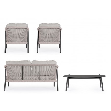 Bizzotto Zestaw Wypocznkowy Ogrodowy      Miravet Antracyt / Beż