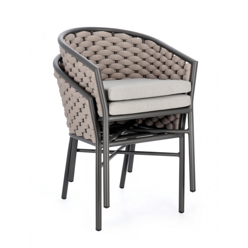 Bizzotto Krzesło Ogrodowe Margalida       Antracyt / Beż