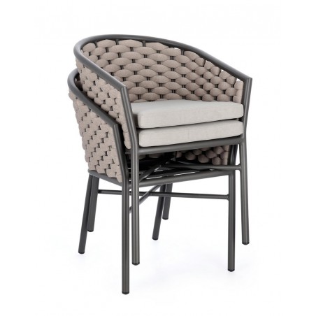 Bizzotto Krzesło Ogrodowe Margalida       Antracyt / Beż
