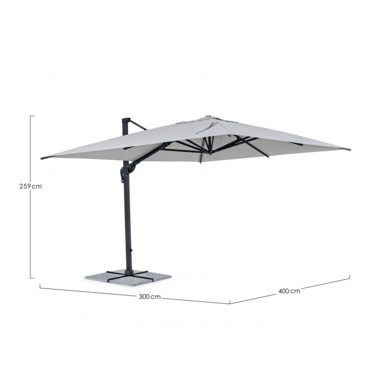 Bizzotto Parasol Ogrodowy Ines Jasny      Szary