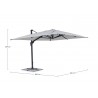 Bizzotto Parasol Ogrodowy Ines Jasny      Szary