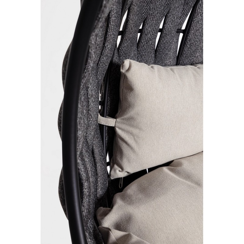 Bizzotto Fotel Wiszący Ogrodowy           Galapagos Beżowy / Czarny