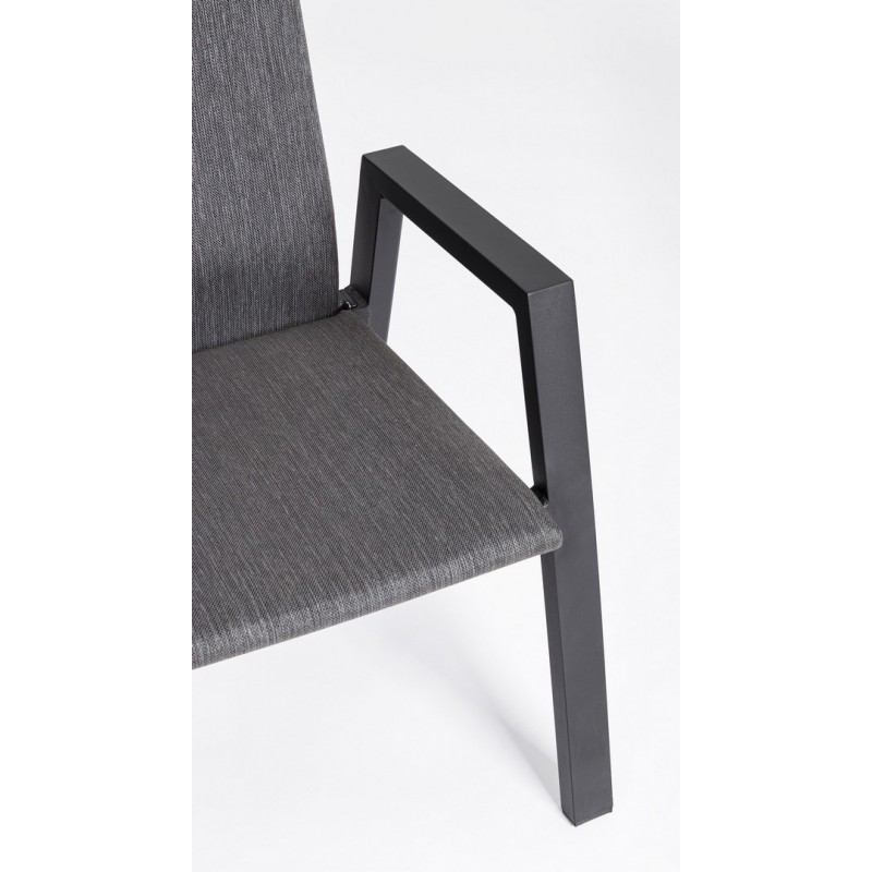 Bizzotto Krzesło Ogrodowe Ethan Ciemny    Szary