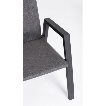 Bizzotto Krzesło Ogrodowe Ethan Ciemny    Szary